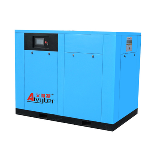 Compresor de aire de tornillo rotativo de ahorro de energía eléctrico lubricado con aceite de dos etapas