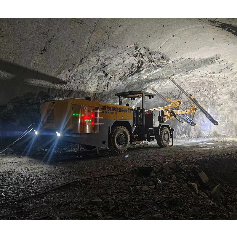 Carro de perforación de roca Taladro piloto hidráulico de dos brazos Jumbo para taladro de voladura de túnel