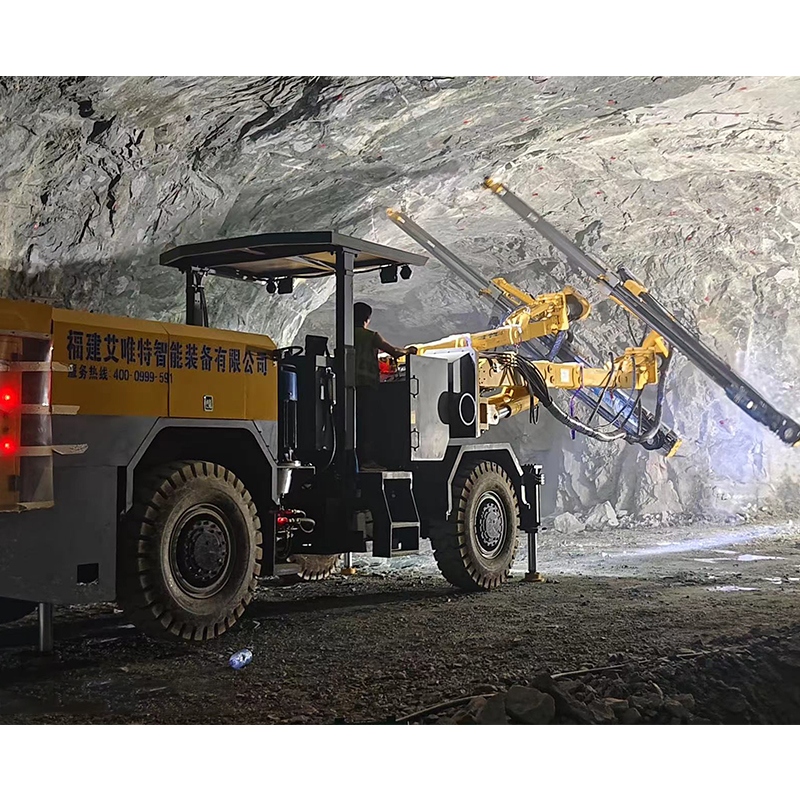 Carro de perforación de roca Taladro piloto hidráulico de dos brazos Jumbo para taladro de voladura de túnel