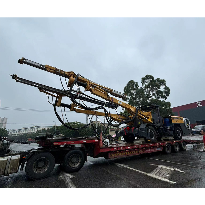 Carro de perforación de roca Taladro piloto hidráulico de dos brazos Jumbo para taladro de voladura de túnel