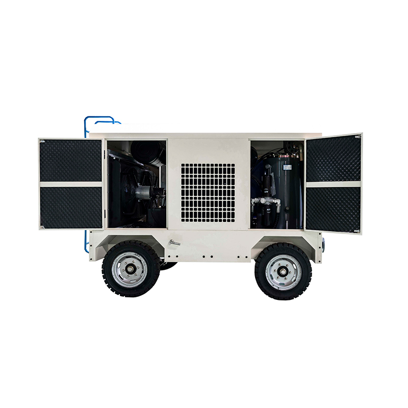 Compresor de aire móvil eléctrico de tornillo de compresión de dos etapas de alto efecto 165kW 8Bar 35m3/min para minería